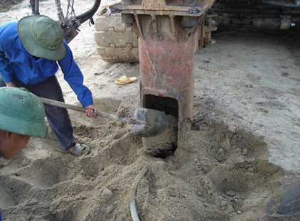 Phương pháp xử lý nền đất yêu bằng cọc cát